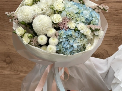 Букет голубая волна