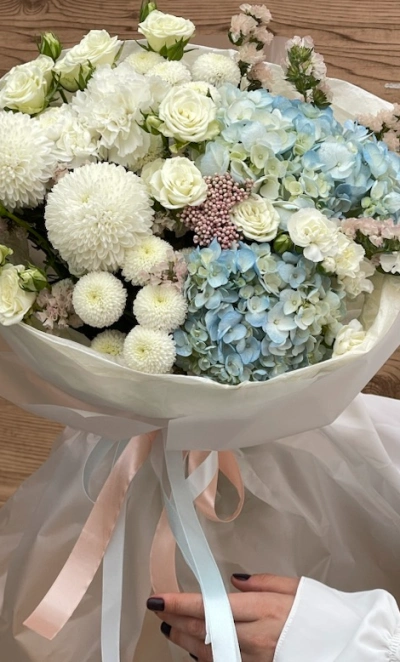 Букет голубая волна