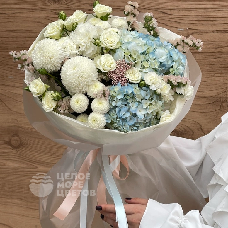 Букет голубая волна