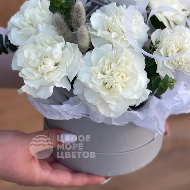 Коробочка с диантусами