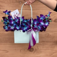 Сумочка с дендробиумом Ультрафиолет 1
