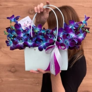 Сумочка с дендробиумом Ультрафиолет 0