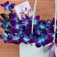 Сумочка с дендробиумом Ультрафиолет 2