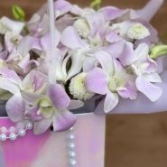 Сумочка с дендробиумом Перламутор 3