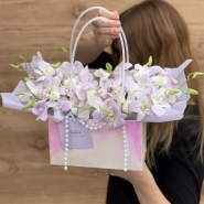 Сумочка с дендробиумом Перламутор 0