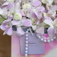 Сумочка с дендробиумом Перламутор 2