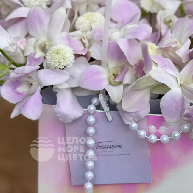 Сумочка с дендробиумом Перламутор