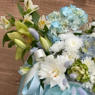 Композиция в шляпной коробке Морской прибой 1