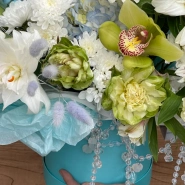 Композиция в шляпной коробке Морской прибой 2