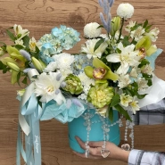 Композиция в шляпной коробке Морской прибой 0