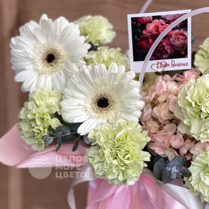 Композиция в сумочке Фисташковый десерт