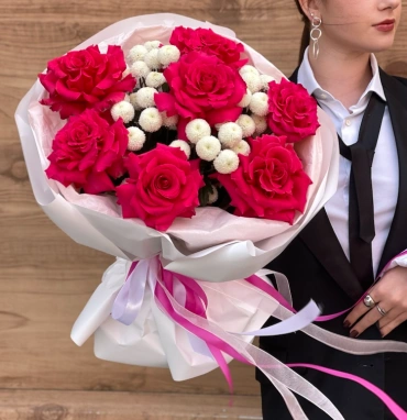 Букет малиновый йогурт