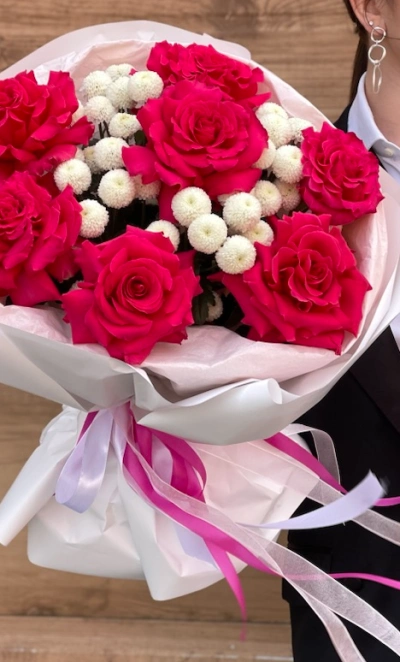 Букет малиновый йогурт