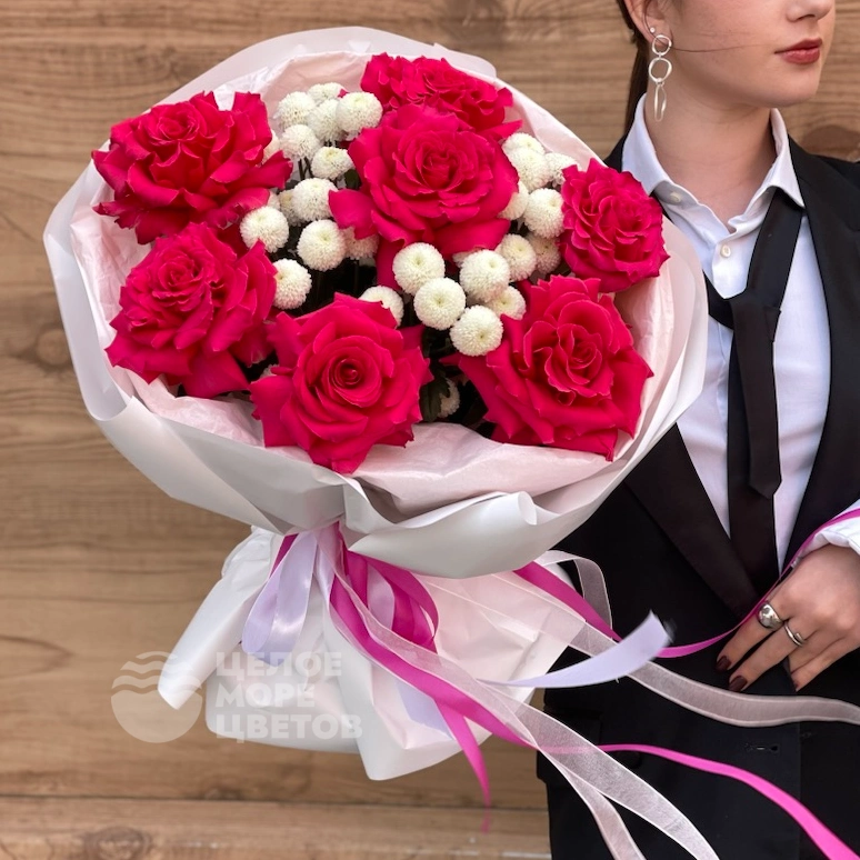 Букет малиновый йогурт