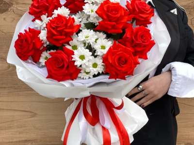 Букет клубника со сливками