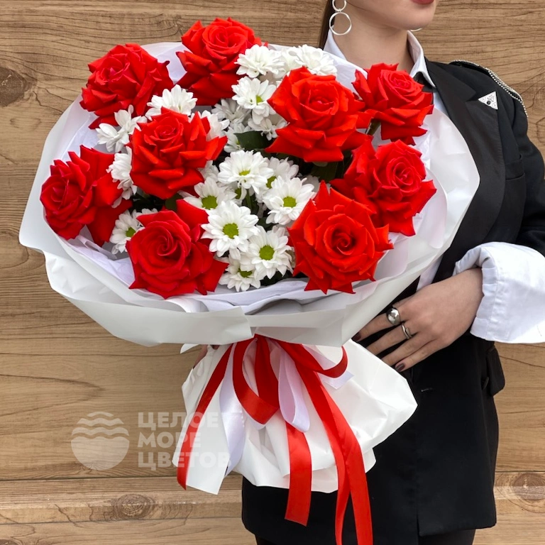 Букет клубника со сливками