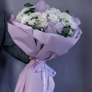 Букет из хризантем «Нежный ангел»