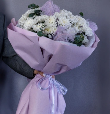 Букет из хризантем «Нежный ангел»