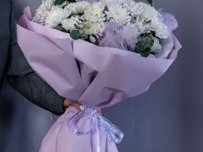 Букет из хризантем «Нежный ангел»