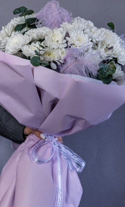 Букет из хризантем «Нежный ангел»