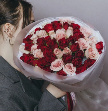 Букет из 51 кенийской розы 