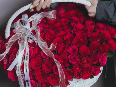 Корзина самой любимой 165роз