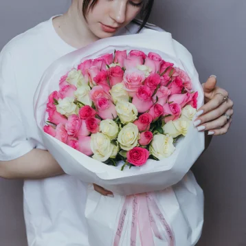 Букет из розы кения 51 «Розовое чудо»