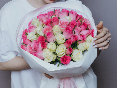 Букет из розы кения 51 «Розовое чудо»