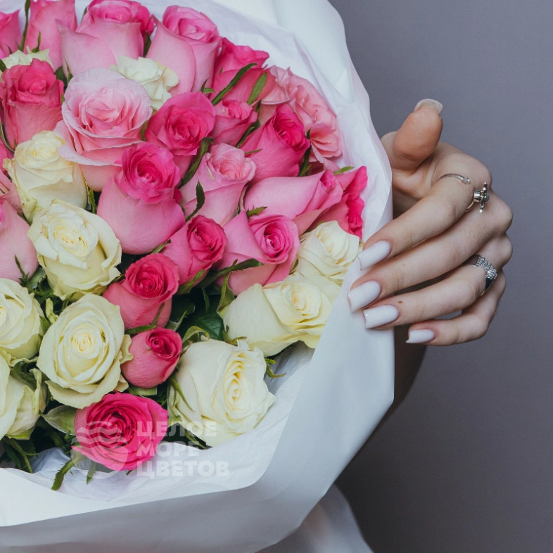 Букет из розы кения 51 &laquo;Розовое чудо&raquo;