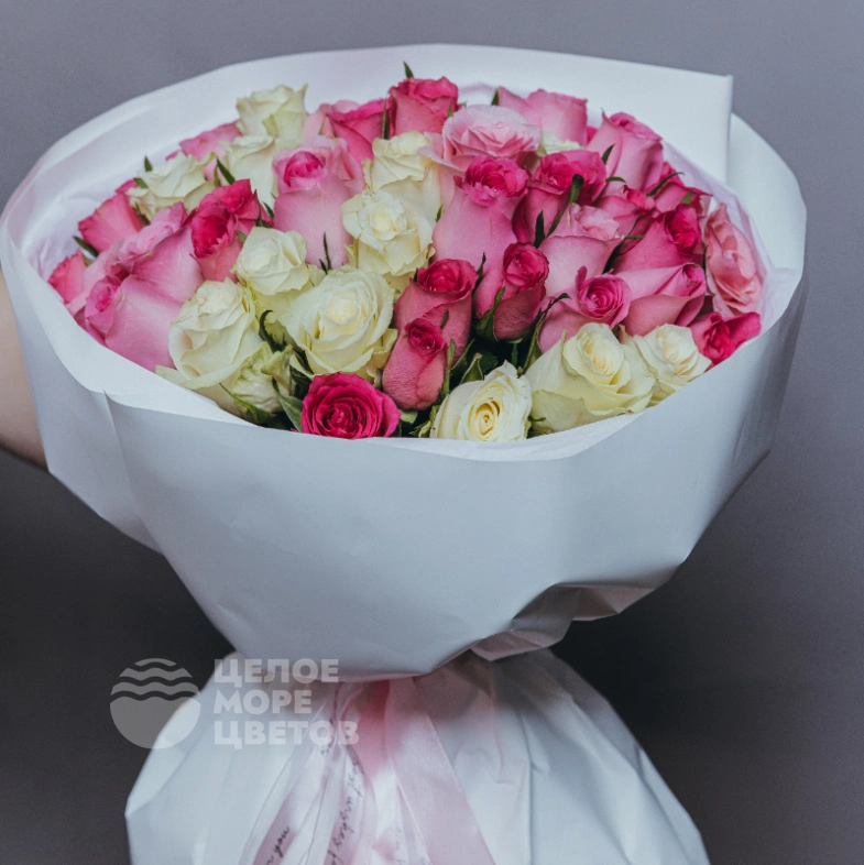 Букет из розы кения 51 &laquo;Розовое чудо&raquo;