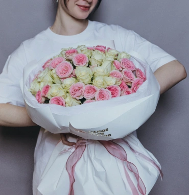 Букет из нежно розочек «Любаша»