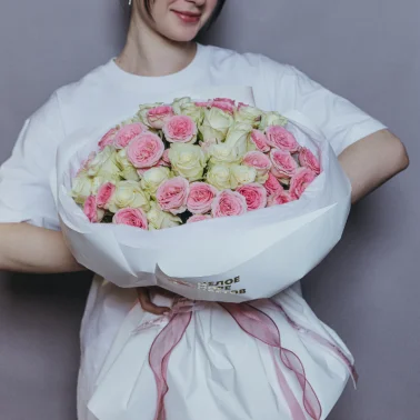 Букет из нежно розочек «Любаша»