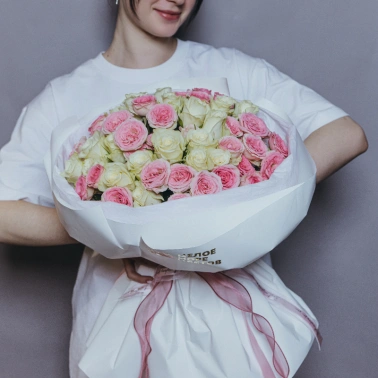 Букет из нежно розочек «Любаша»