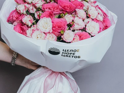 Букет из роз «Фламинго»