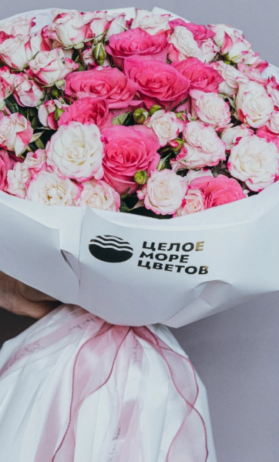 Букет из роз «Фламинго»