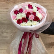 Букет из кенийской розочки 35 шт  0