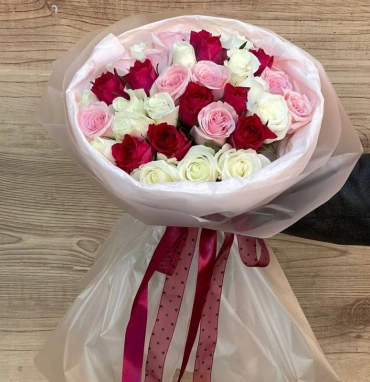 Букет из кенийской розочки 35 шт 