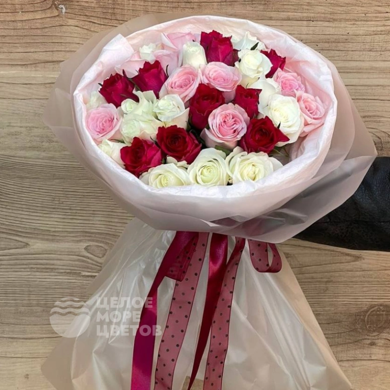 Букет из кенийской розочки 35 шт 