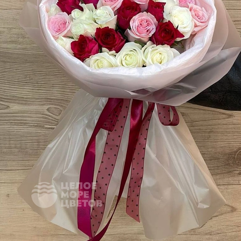 Букет из кенийской розочки 35 шт 