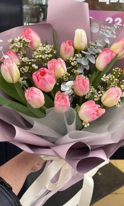 Букет с тюльпанами «Очарование»