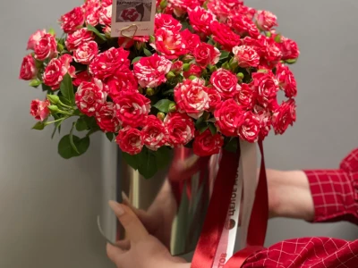 Композиция Файрворкс в металлическом кашпо