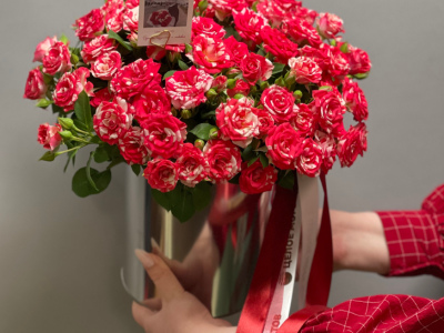 Композиция Файрворкс в металлическом кашпо