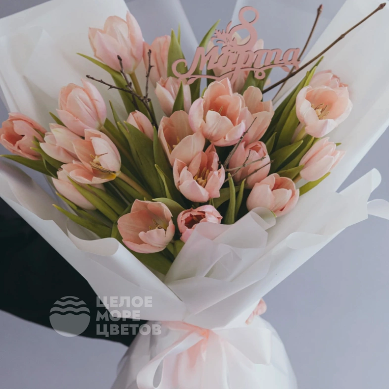 Букет из премиум тюльпанов 25 шт