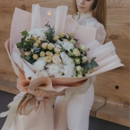 Авторский букет-гигант &laquo;Кремовый пирог&raquo; 2