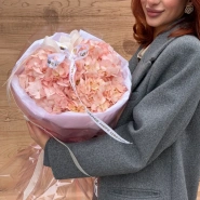   Монобукет из розовых гортензий 0