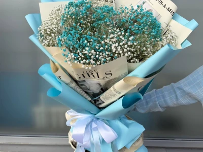 Букет-гигант из гипсофилы