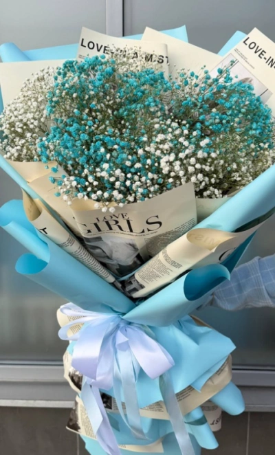 Букет-гигант из гипсофилы