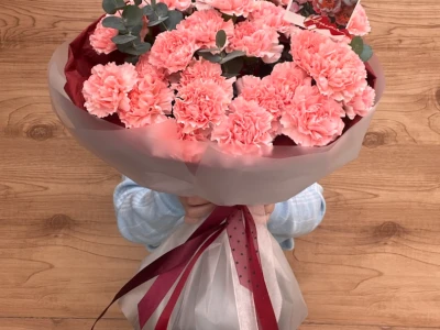 Букет «Розовое счастье» с диантусами